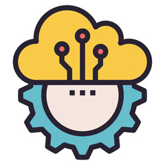 SaaS modern line style icon