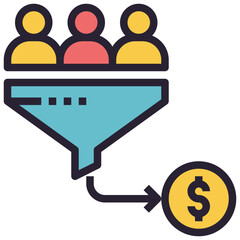 sales modern line style icon