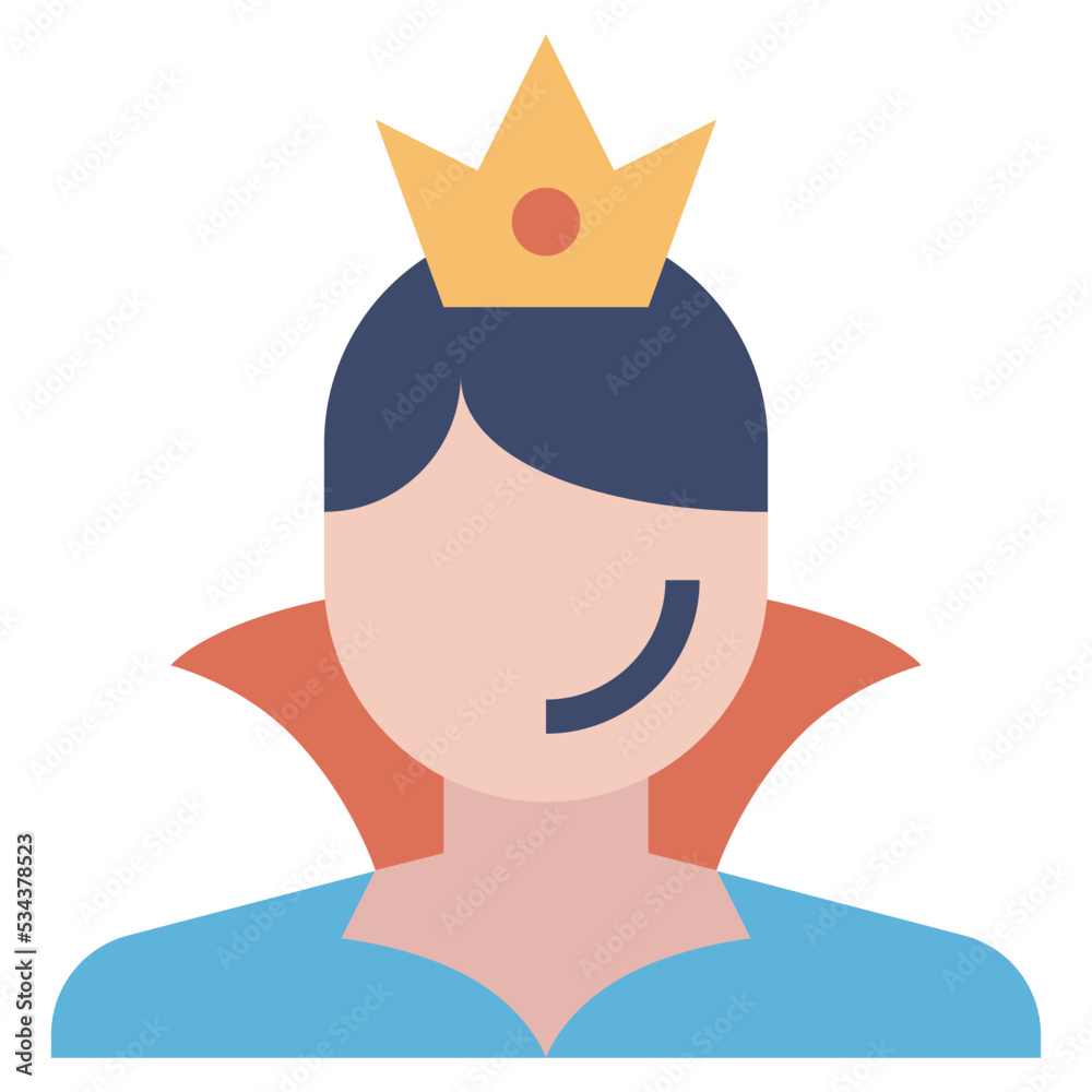 Wall mural queen modern line style icon