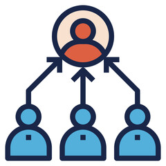 representative modern line style icon