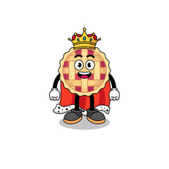 Mascot Illustration of apple pie king