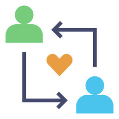 relationship modern line style icon