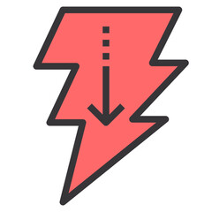pain modern line style icon