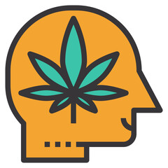 marijuana modern line style icon