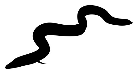 Eel Silhouette for Logo, Pictogram, Website, Apps and or Graphic Design Element. Format PNG
