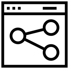 social modern line style icon