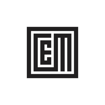 Initial letter CEM monogram logo design - Vector