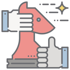 strategy modern line style icon