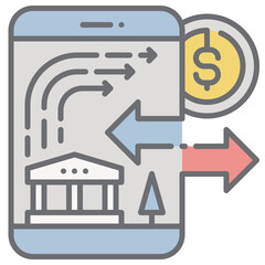 mobile modern line style icon