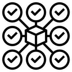 network modern line style icon