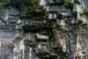 The coffin on the cliff