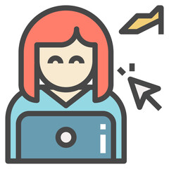 online modern line style icon