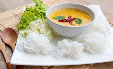 Chinese dessert soup on a white plate on food and drink background