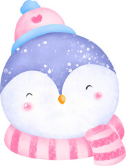 Cute winter penguin