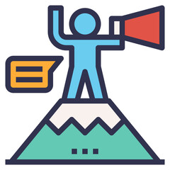 promoting modern line style icon