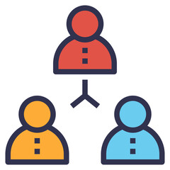 team modern line style icon