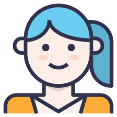 woman modern line style icon