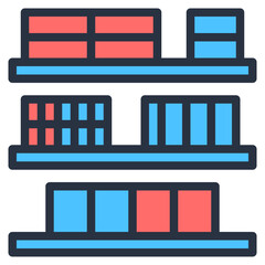 Fototapeta premium logistics modern line style icon