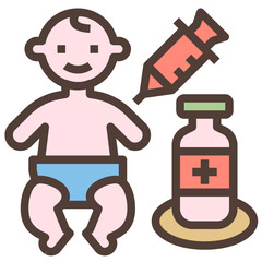 vaccination modern line style icon