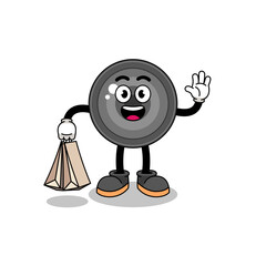 Fototapeta premium Cartoon of camera lens shopping