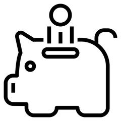 saving modern line style icon