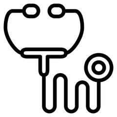 stethoscope modern line style icon