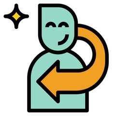 single modern line style icon