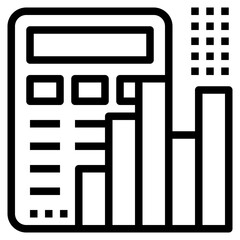 statistics modern line style icon