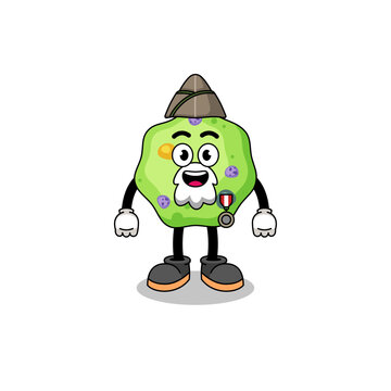 recommend clip art: Character cartoon of amoeba as a veteran