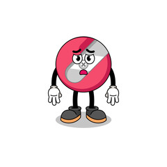 cartoon illustration with sad face