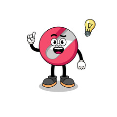 cartoon with get an idea pose