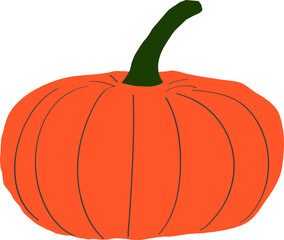 Pumpkin Candy Bucket. Halloween party. Food party decoration. Christmas pumpkin elements.