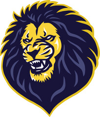 Lion Head Esports Sport Beast Mascot Logo Design Template