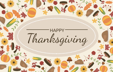 Happy Thanksgiving Day Food Background Thanks Giving