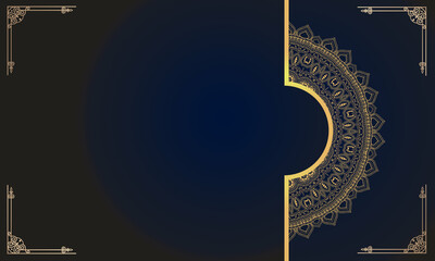 Regal Splendor: Luxury Mandala Islamic Background with Golden Arabesque