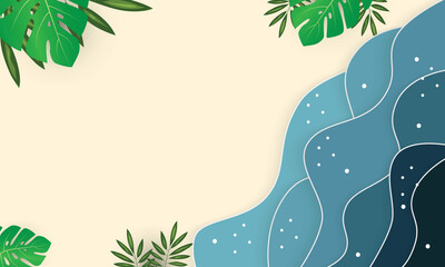 summer beach ocean background concept that captures the essence of relaxation and seaside vibes, transporting you to a tropical paradise