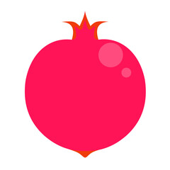 Vector illustration of a red pomegranate. Isolated on a white background. Great for fruit drink logo