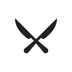 Kitchen Knife Logo Icon Vector Illustration. Isolated on White Background