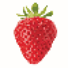Fototapeta premium Pixelated Strawberry