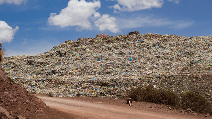 Jaquira, Cusco, Peru Garbage disposal, giant Trash mountain