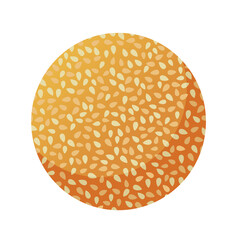 Onde onde or sesame ball illustration, sweet rice cake ball, jian dui snack isolated on white background