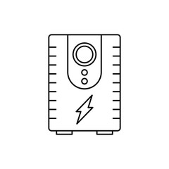 Uninterruptible Power Supply icon in line style icon, isolated on white background