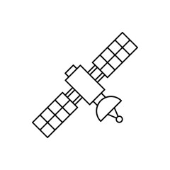 Fototapeta na wymiar Satellite icon in line style icon, isolated on white background