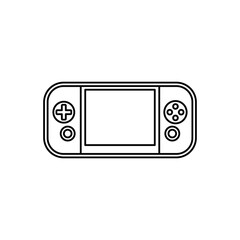 Portable game console icon in line style icon, isolated on white background
