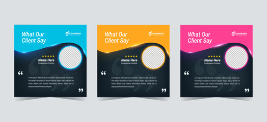 Testimonnial, review, quote template. Customer feedback layout vector illustration.Creative client rating products or services for business trust