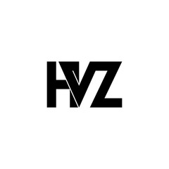 hvz lettering initial monogram logo design