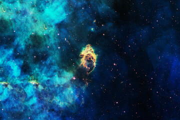 A bright, beautiful cosmic nebula. Elements of this image furnished by NASA