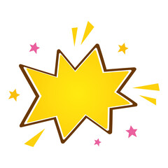 cartoon style speech bubble illustration