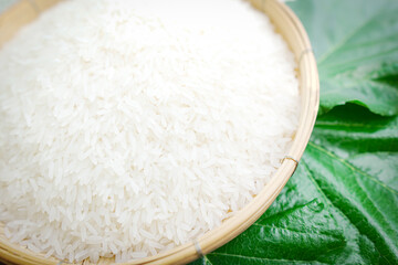 jasmine organic rice in Thailand foods, selection fucus , 