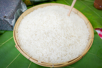 jasmine organic rice in Thailand foods, selection fucus , 